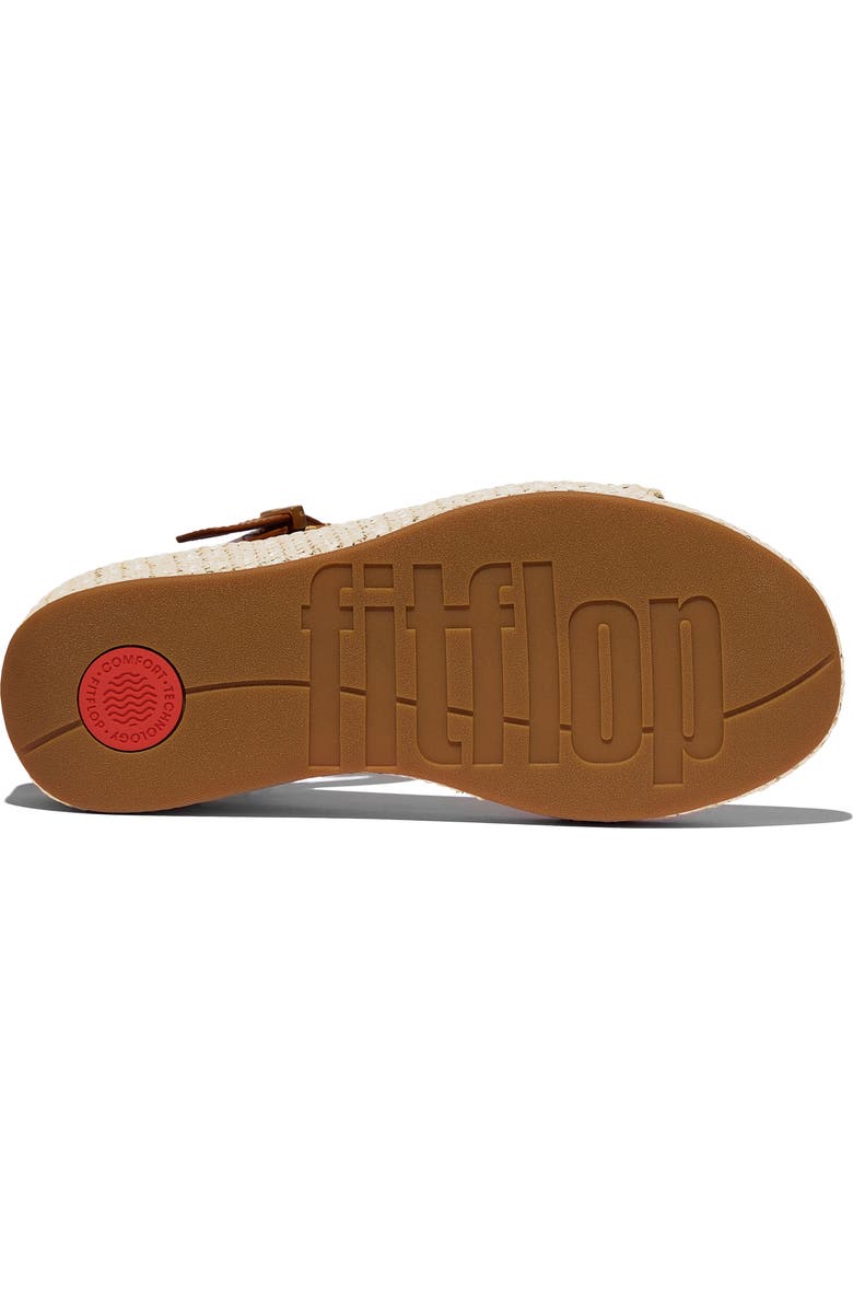 FitFlop PlatFForms Woven Ankle Strap Wedge Sandal, Alternate, color, Deep Tan/Ivory
