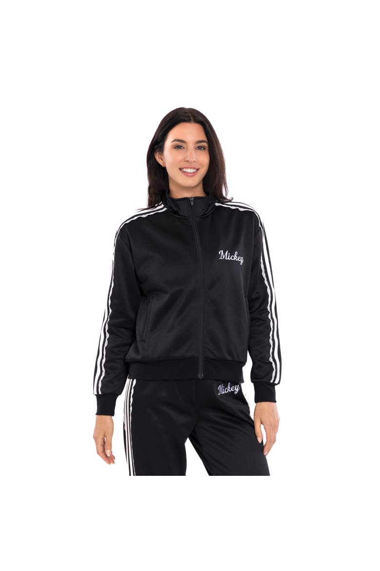 Mickey Mouse Zip-Up Track Jacket, Alternate, color, Black Mickey Mouse