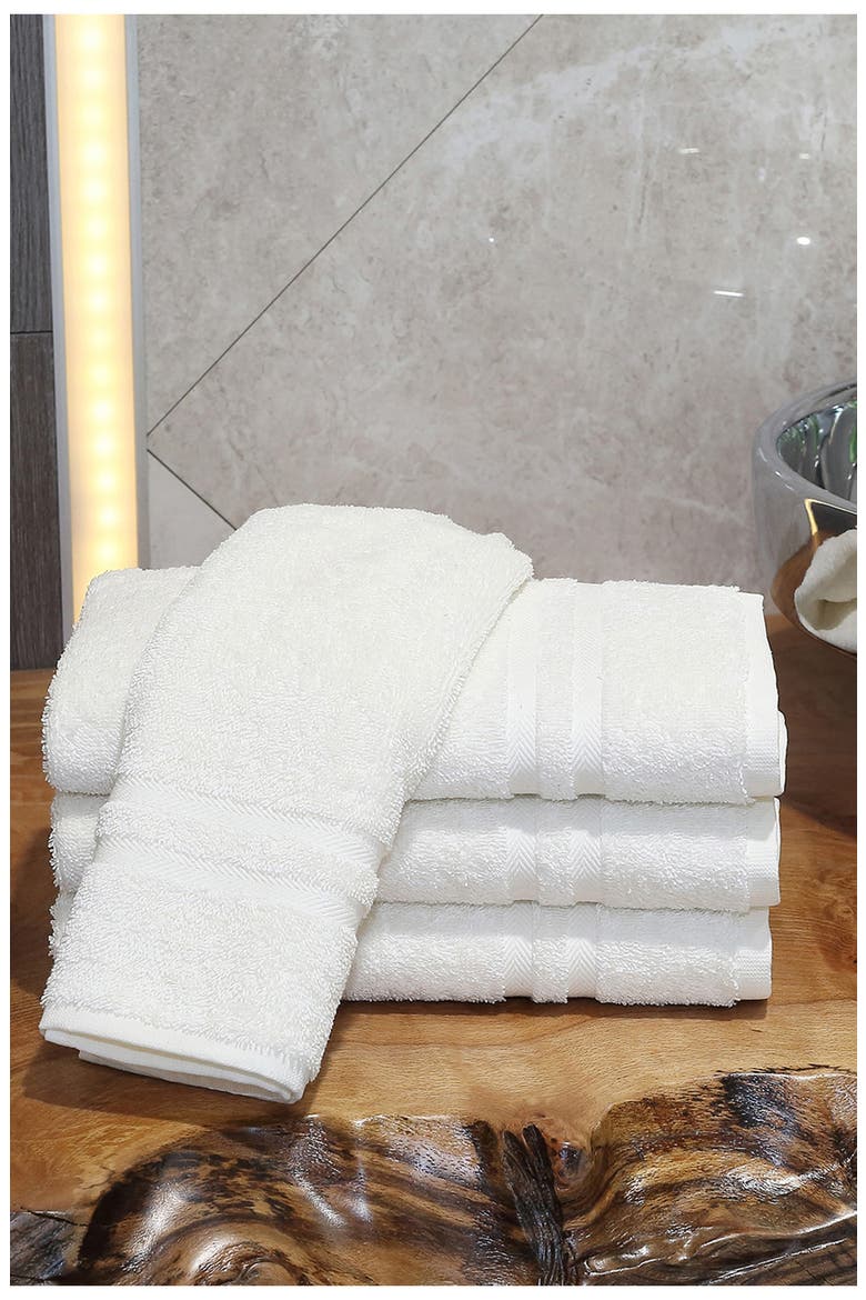 Denzi Turkish Cotton Hand Towel - Set of 4, Alternate, color, CREAM