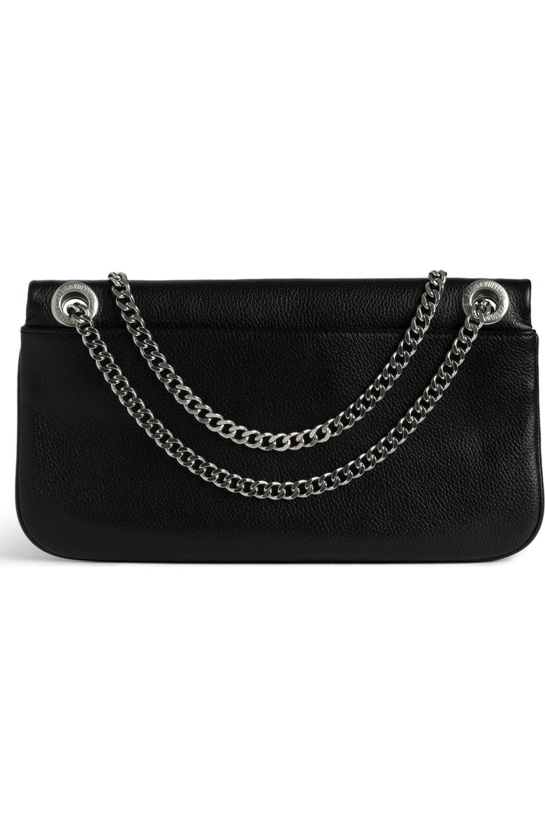 Zadig & Voltaire Rock II Grained Leather Crossbody Bag, Alternate, color, Black