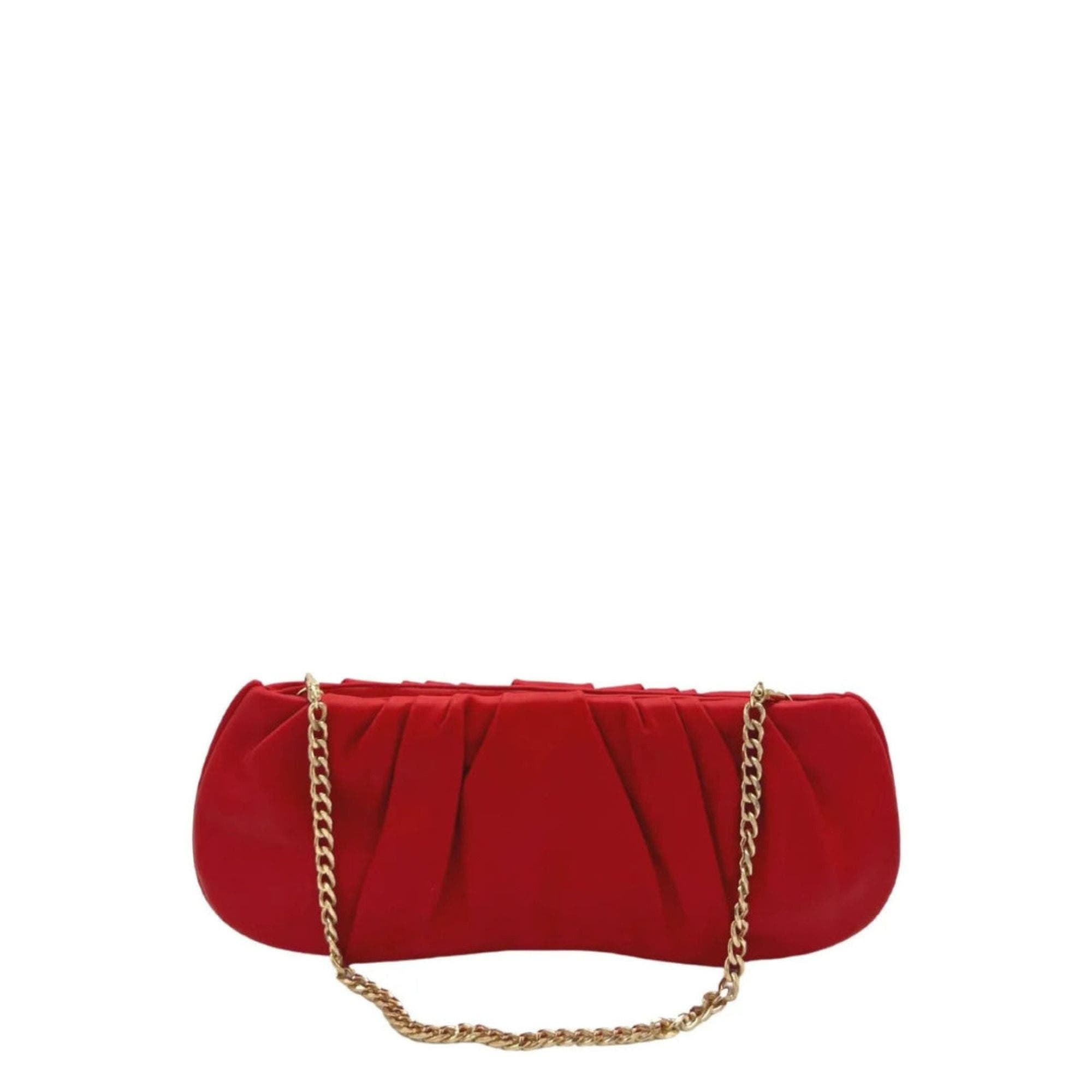 The Amina Leather Evening Bag, Alternate, color, Red