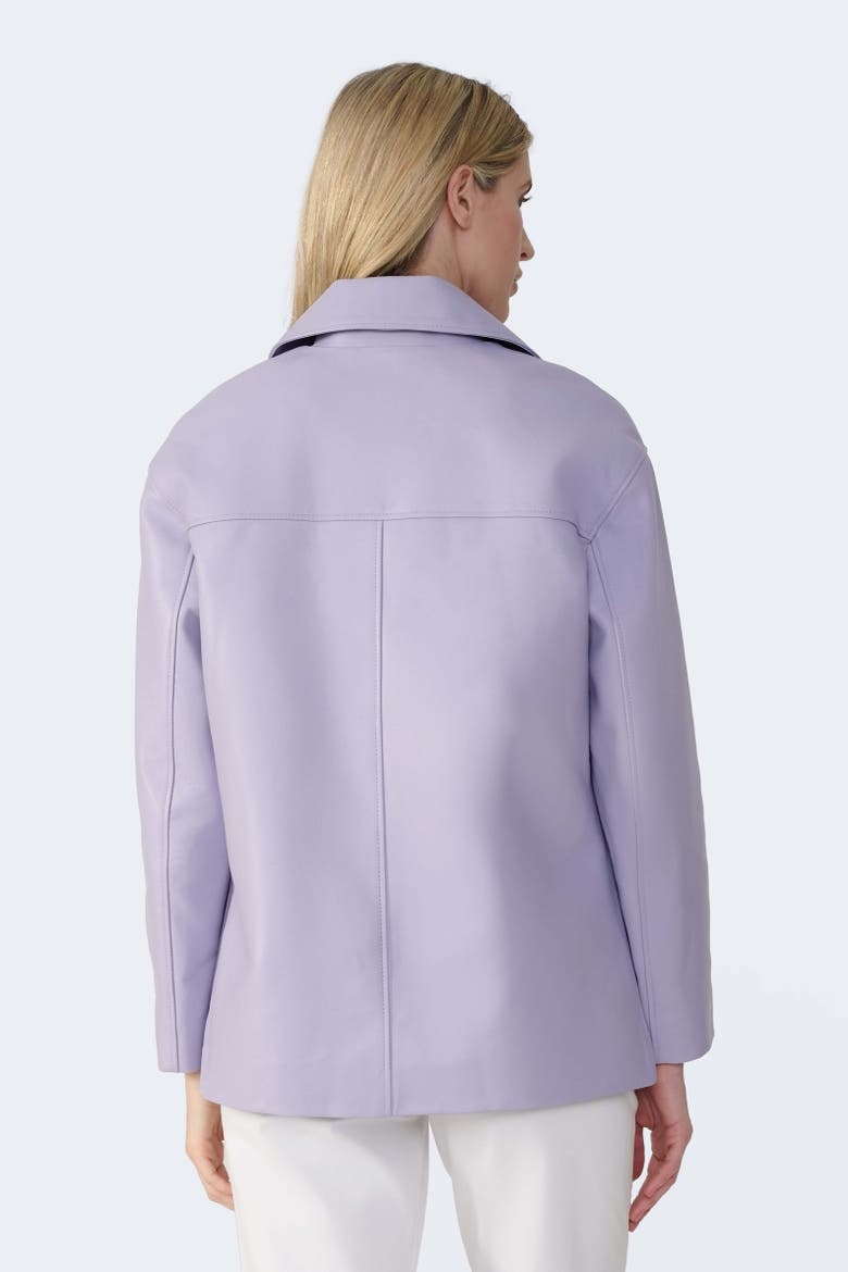 Colette Leather Jacket, Alternate, color, Lilac