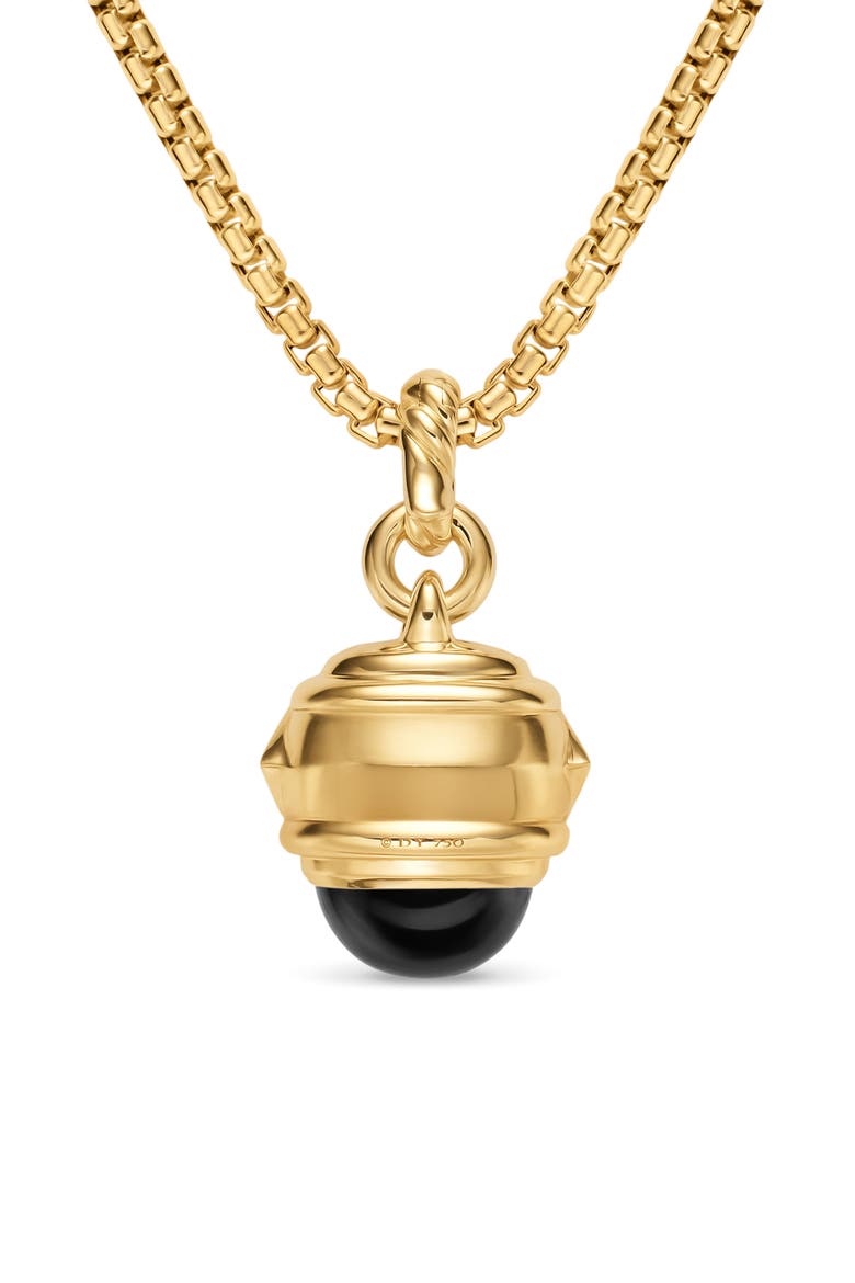 Renaissance Amulet in 18K Yellow Gold, 29mm, Alternate, color, TSAVORITE