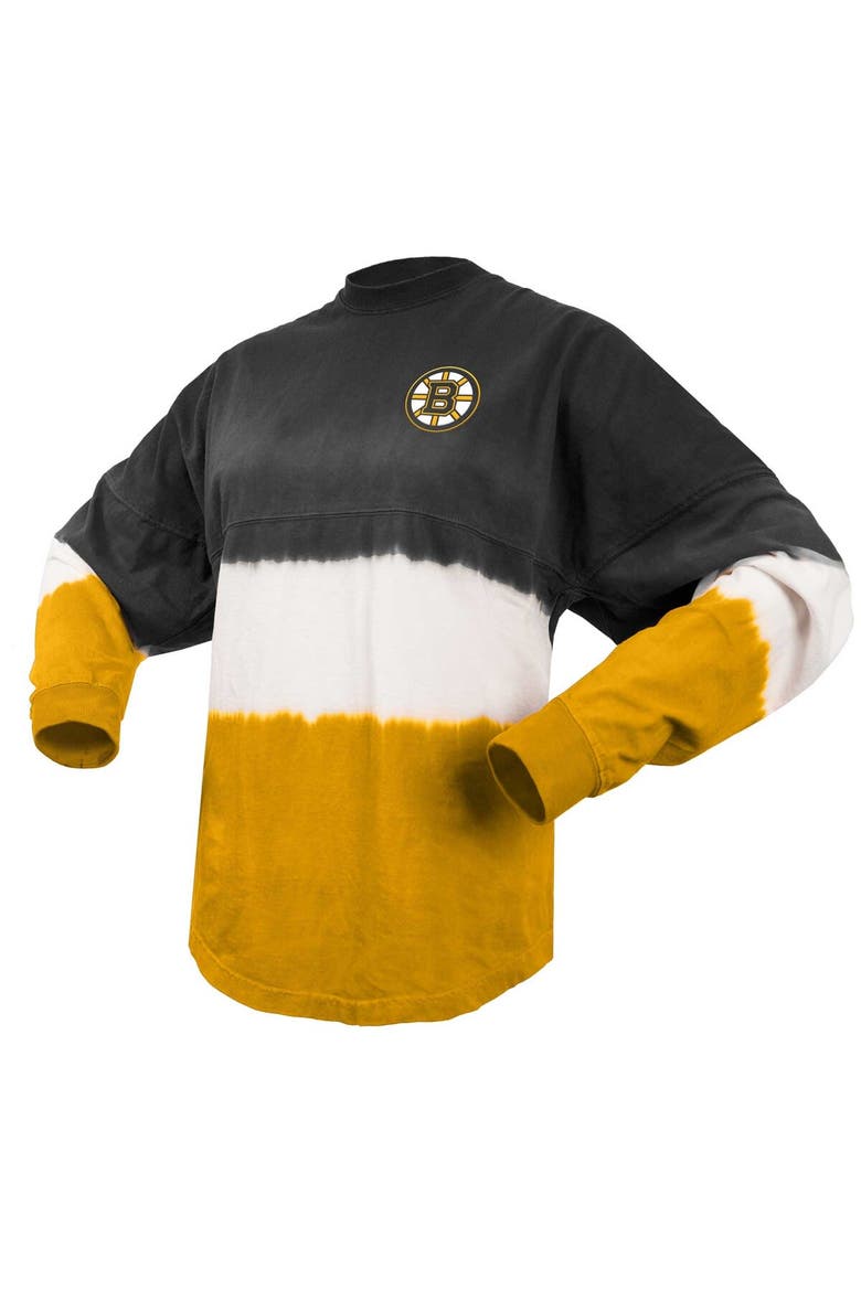 Women's Fanatics Branded Black/Gold Boston Bruins Ombre Long Sleeve T-Shirt, Alternate, color, Black