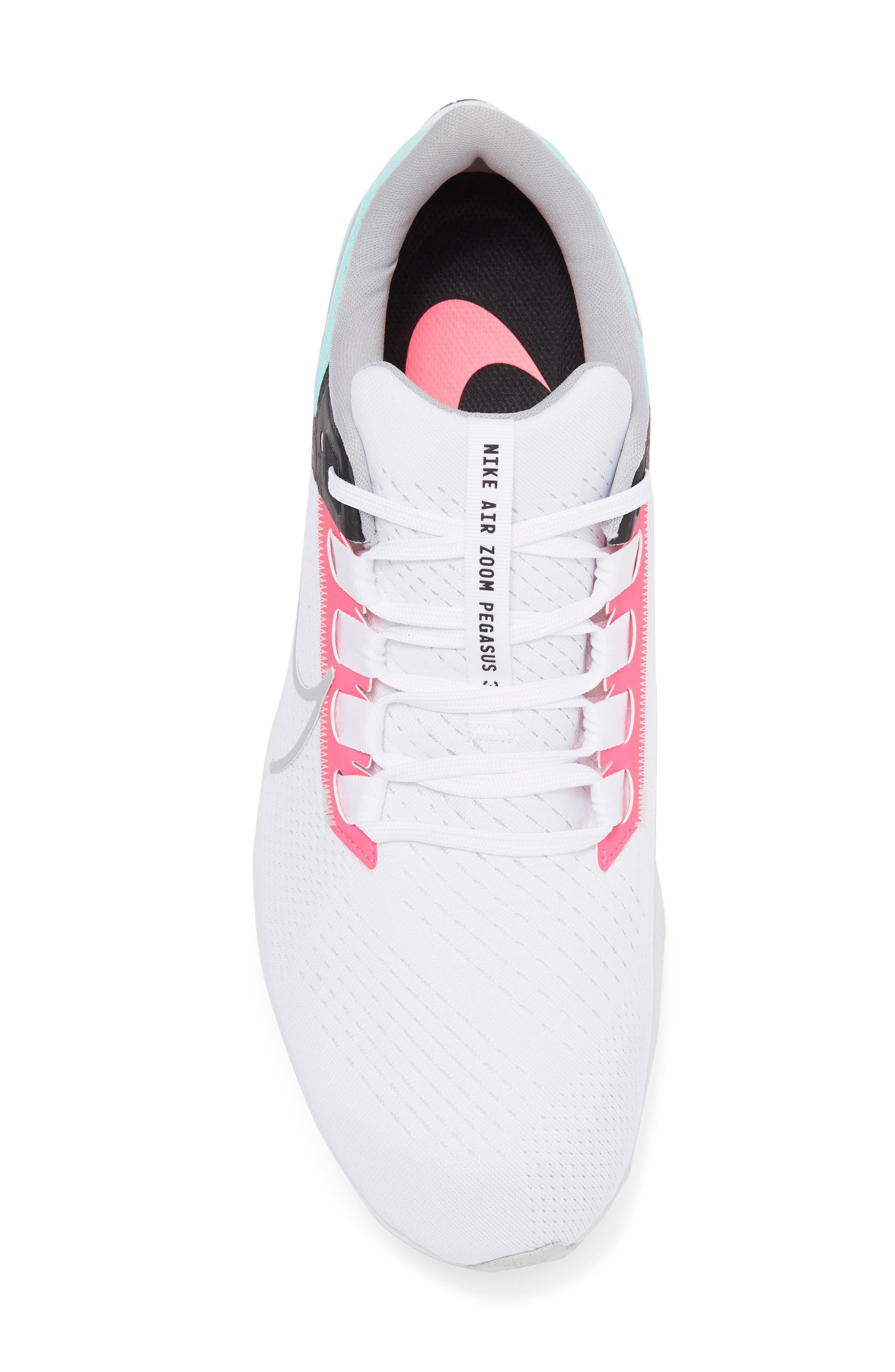 Air Zoom Pegasus 38 Running Shoe, Alternate, color, WHITE/ WOLF GREY/ HYPER PINK