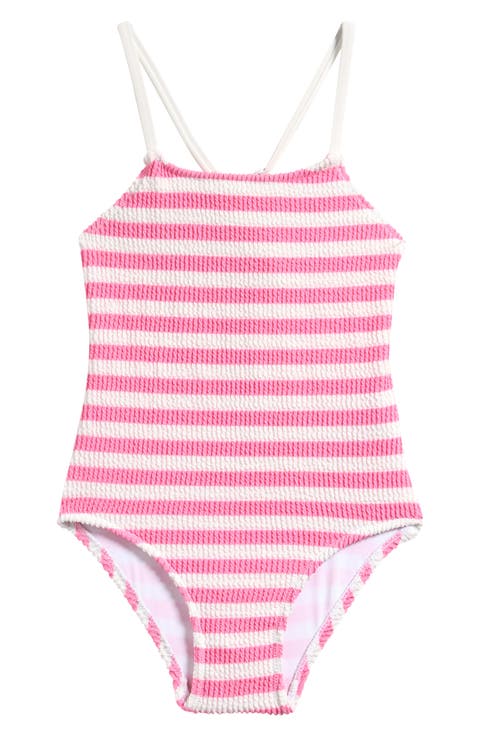 Kids' Textured One-Piece Swimsuit (Toddler, Little Kid & Big Kid)
