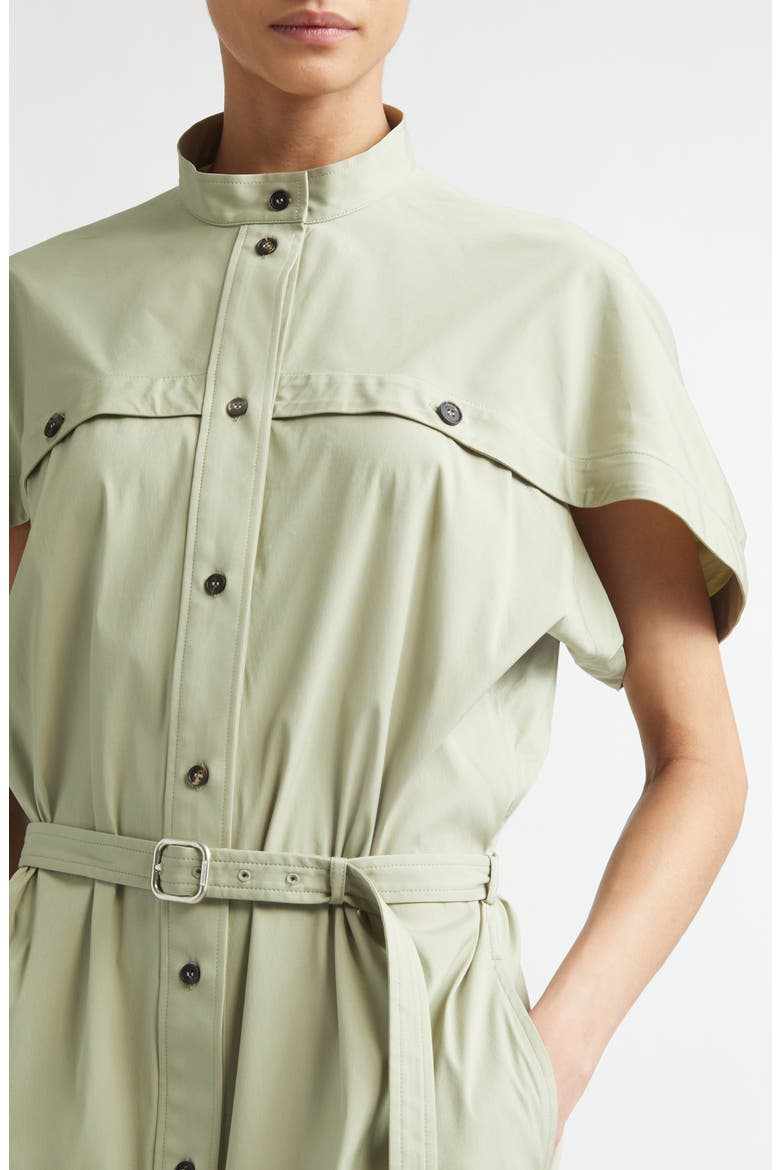Stretch Poplin Shirtdress, Alternate, color, BURNT SAGE
