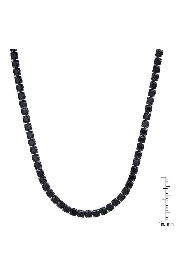Crystal Tennis Necklace, Alternate, color, BLACK