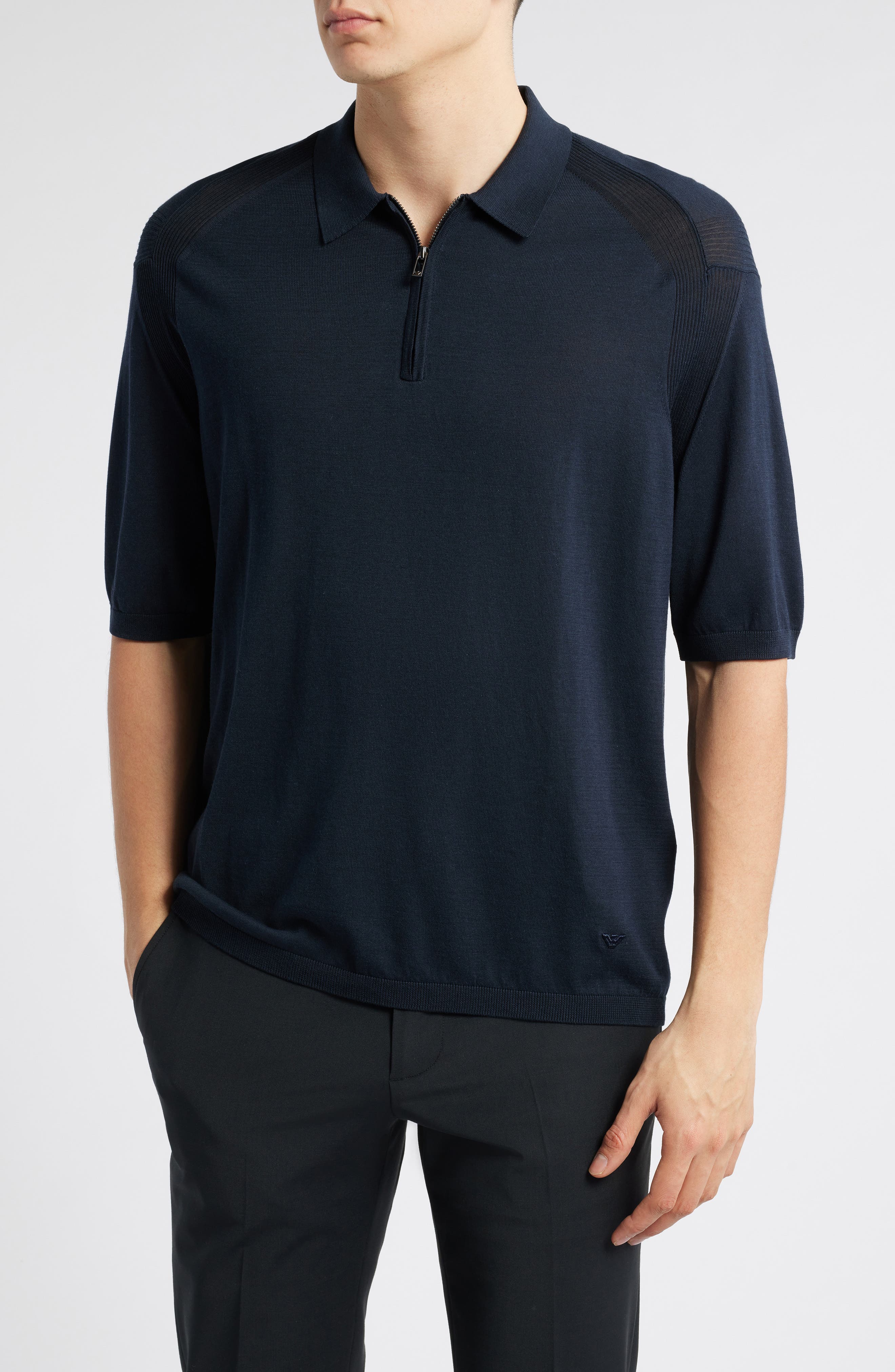 Emporio Armani Quarter Zip Polo
