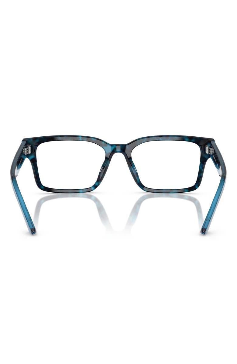Emporio Armani 52mm Rectangle Optical Glasses, Alternate, color, Havana Blue / Demo Lens