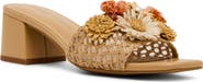 Anne Klein Dia Straw Flower Slide Sandal