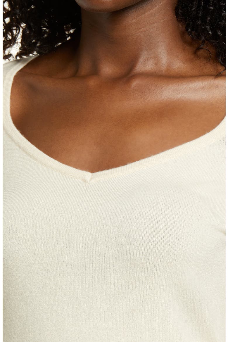 Karma V-Neck Sweater, Alternate, color, BIRCH