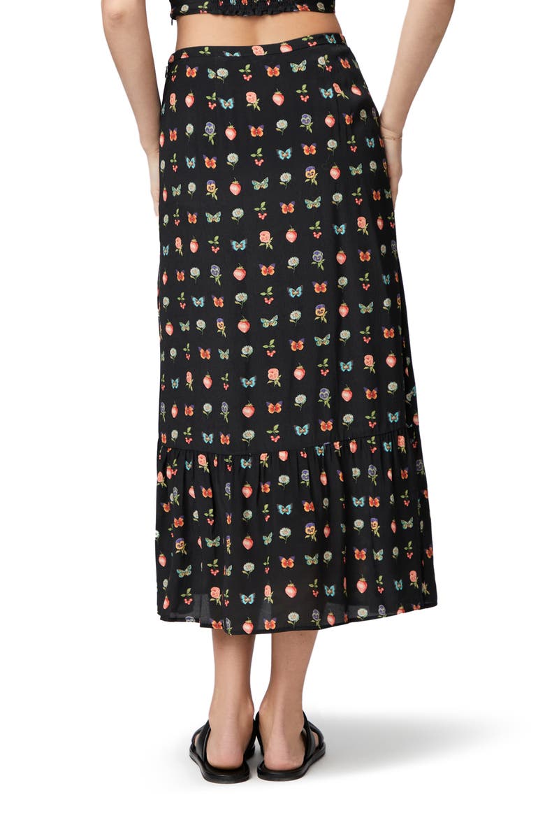 Marah Side Slit Midi Skirt, Alternate, color, BLACK