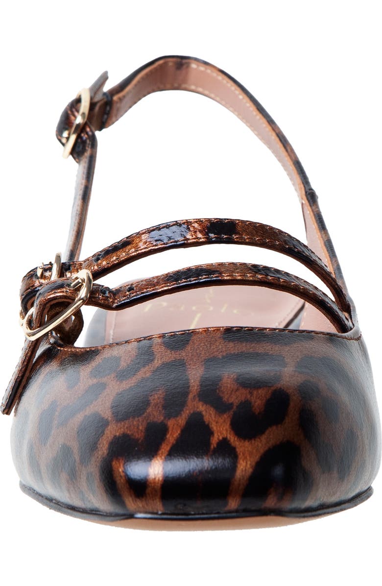 Linea Paolo Cassianx Slingback Mary Jane Pump, Alternate, color, Brown Print Leopard Patent