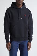 AMI PARIS Embroidered Ami De Coeur Cotton Hoodie