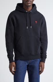 AMI PARIS Embroidered Ami De Coeur Cotton Hoodie