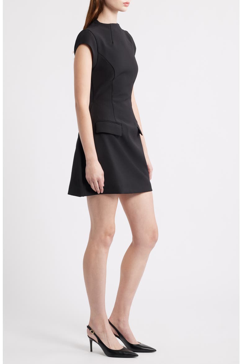 The Ultimate Muse Cap Sleeve Minidress, Alternate, color, BLACK