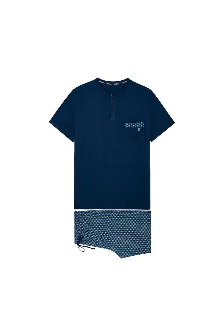 Cairo Short Pajama Set, Main, color, Navy Print