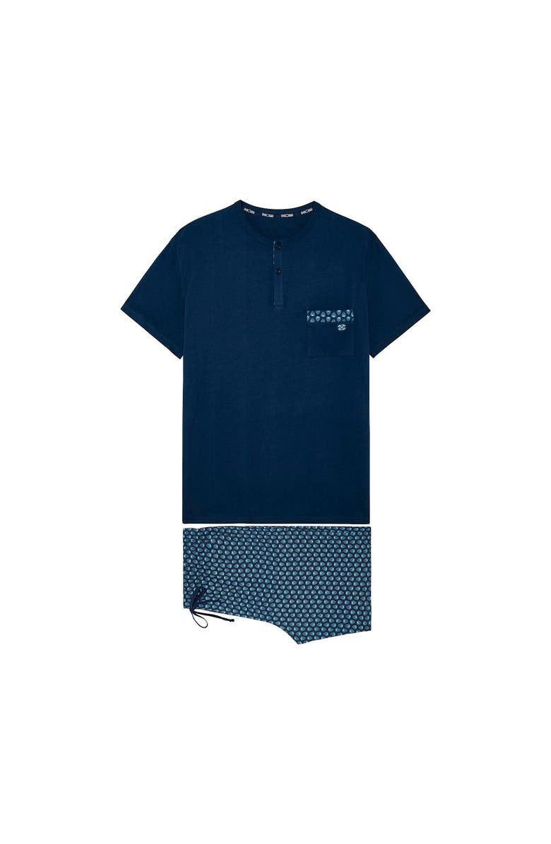 HOM Cairo Short Pajama Set, Main, color, Navy Print