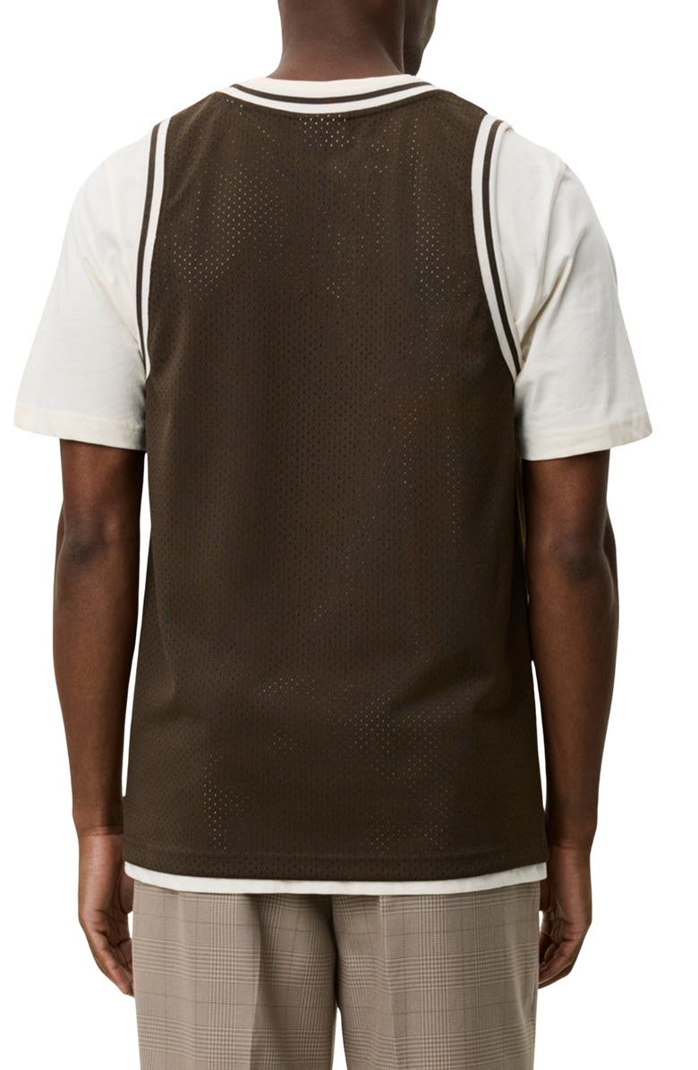 Les Deux Silas Mesh Tank, Alternate, color, Turkish Coffee Brown