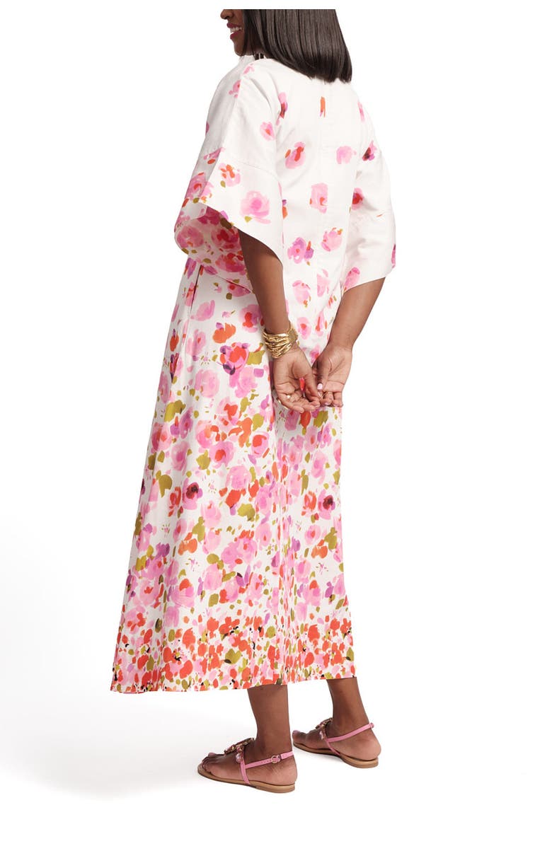 Frances Valentine Fin and Tonic Maxi Dress Pocket Full of Posies, Alternate, color, Oyster/Pink