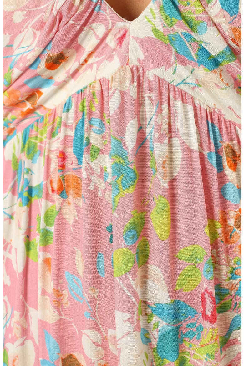 Mandie Floral Tiered Maxi Sundress, Alternate, color, PINK MULTI
