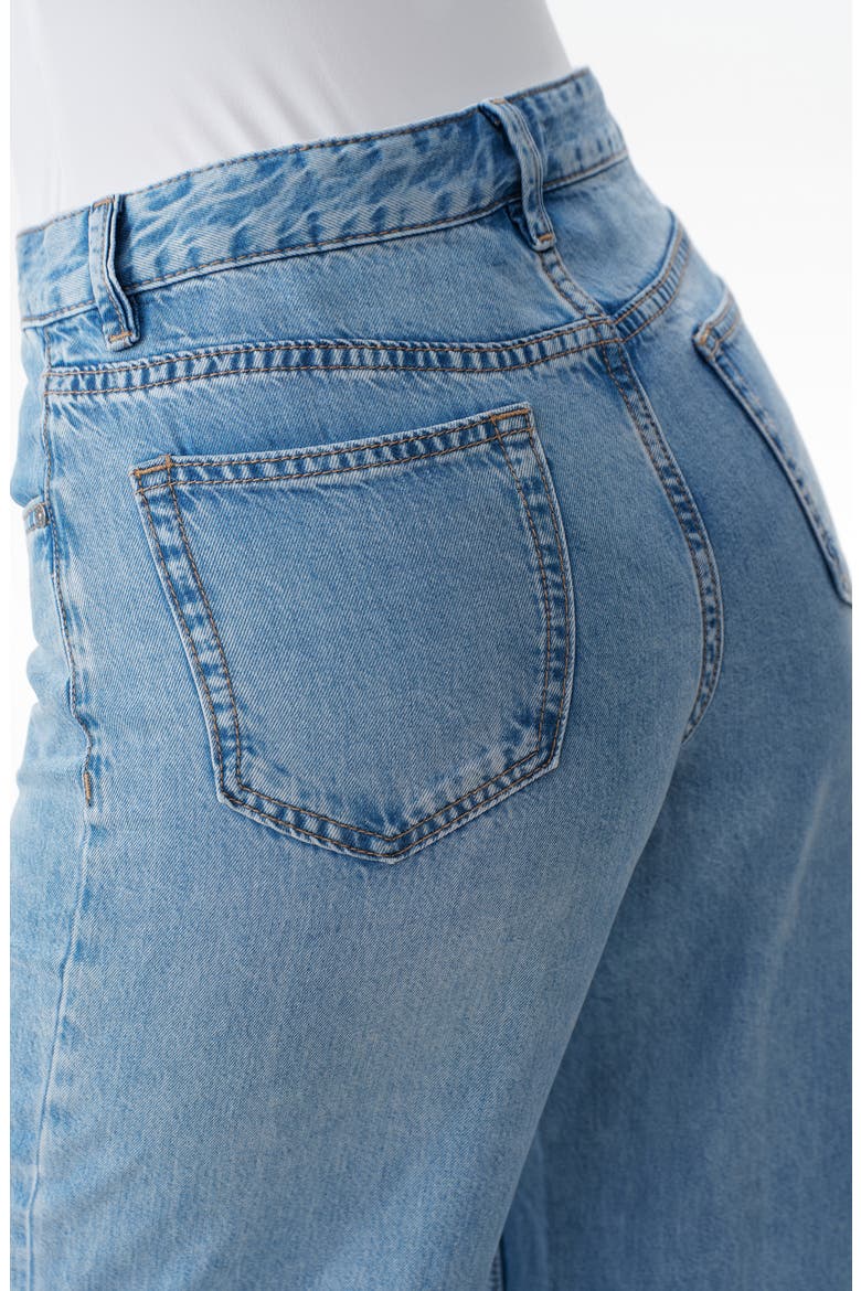 High Waist Wide Leg Jeans, Alternate, color, MISTRAL