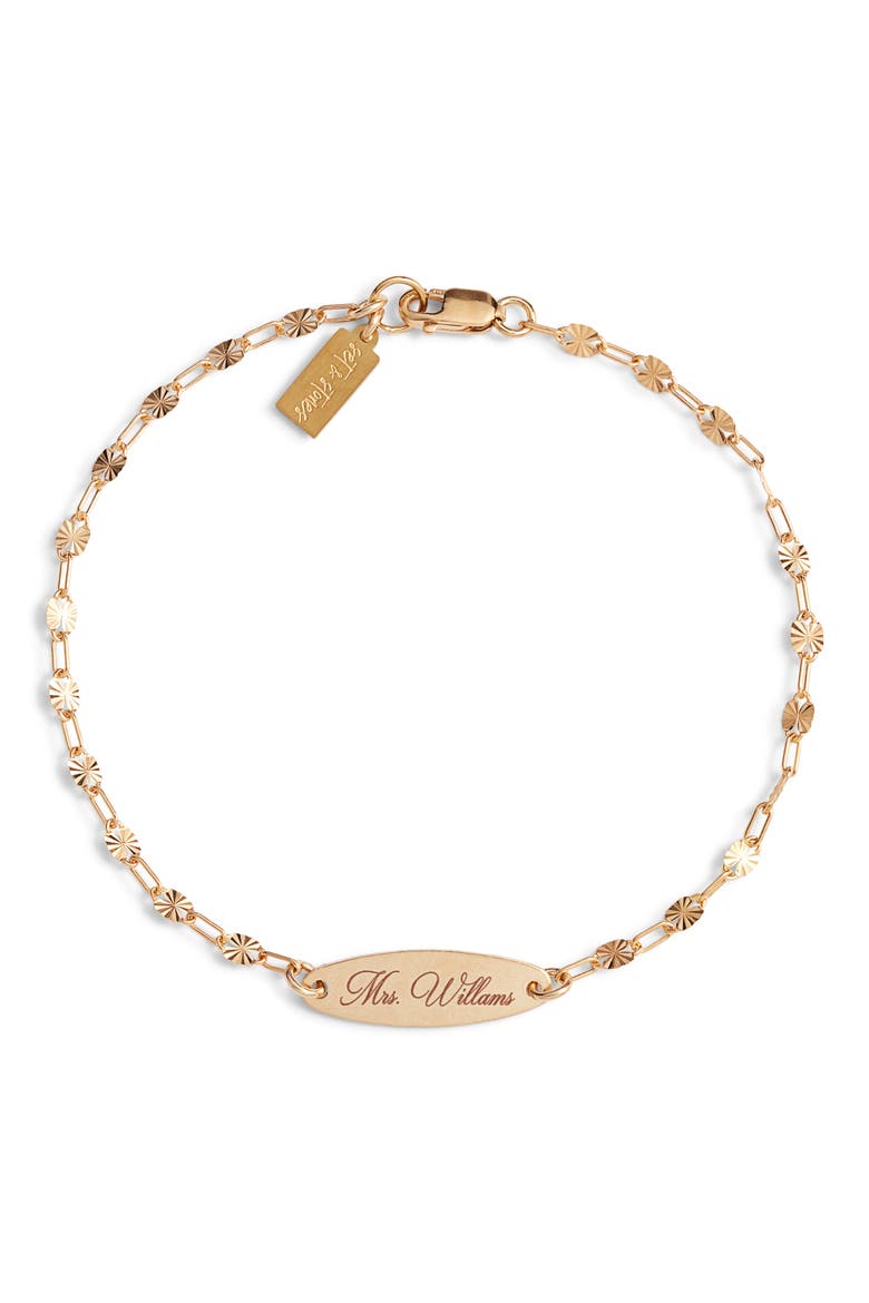 Personalized Mrs. Banks Bracelet, Main, color, GOLD