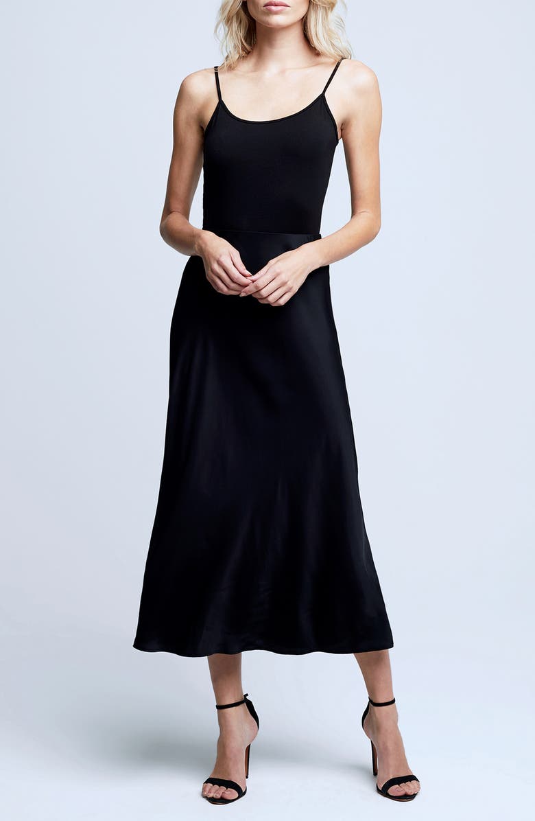 L'AGENCE Clarisa Bias Cut Satin Skirt, Alternate, color, 