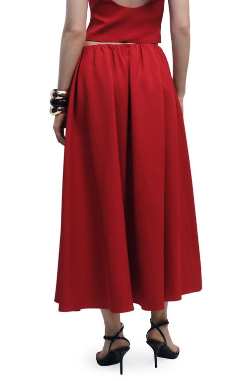 Shop Mango Ikura Maxi Skirt In Bright Red