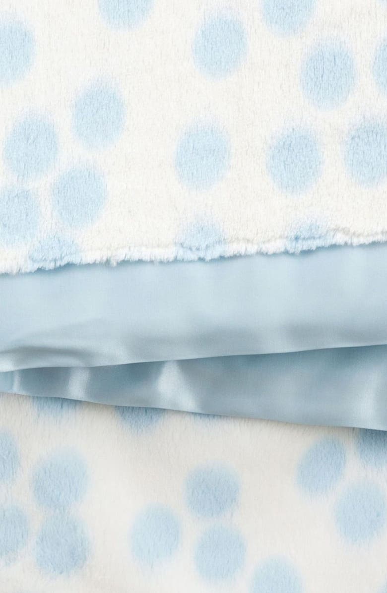 Little Giraffe Confetti Satin Trim Blanket, Alternate, color, Blue