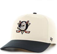 '47 Men's '47 Cream/Black Anaheim Ducks Logo Hitch Adjustable Hat