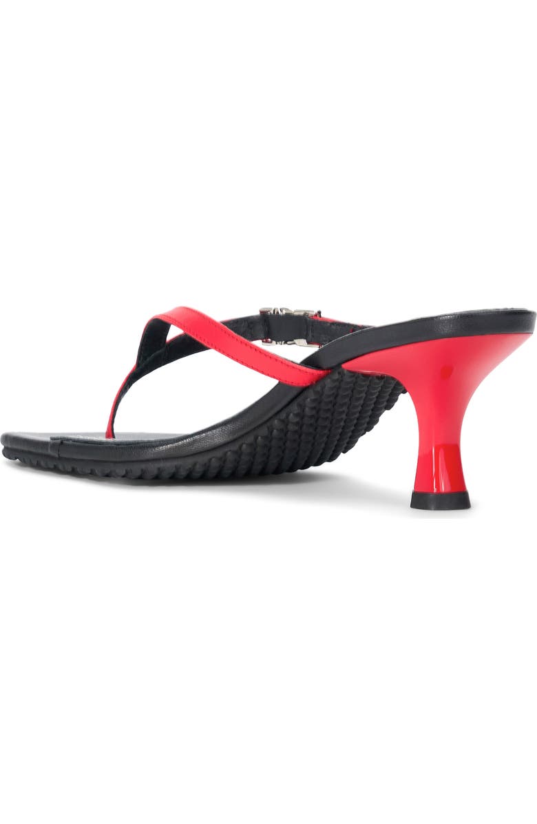 STAUD Flynn Kitten Heel Flip Flop, Alternate, color, Black Red Rose