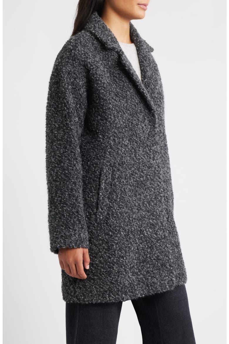 Alpaca & Wool Blend Faux Shearling Coat, Alternate, color, CHASH