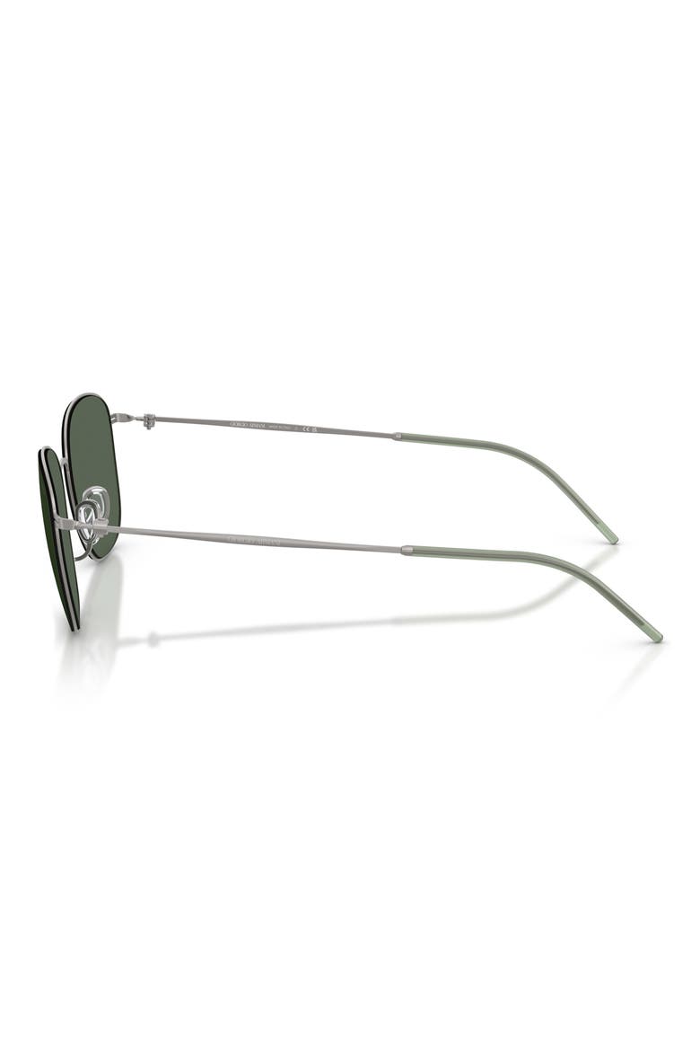 54mm Pillow Sunglasses, Alternate, color, GUNMETAL / DARK GREEN