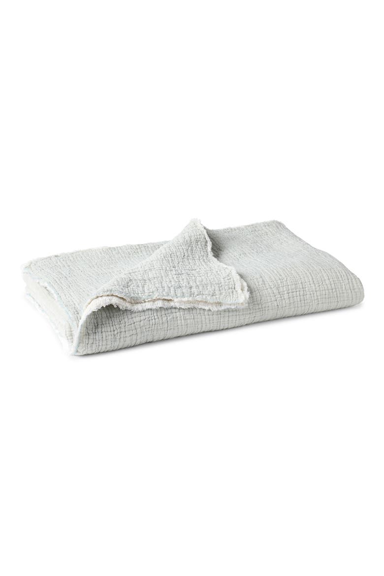 Topanga Organic Cotton Matelassé Throw Blanket, Main, color, TIDAL CHAMBRAY
