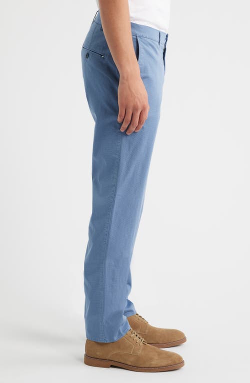 Brax Fabio Micropattern Flat Front Cotton Blend Pants