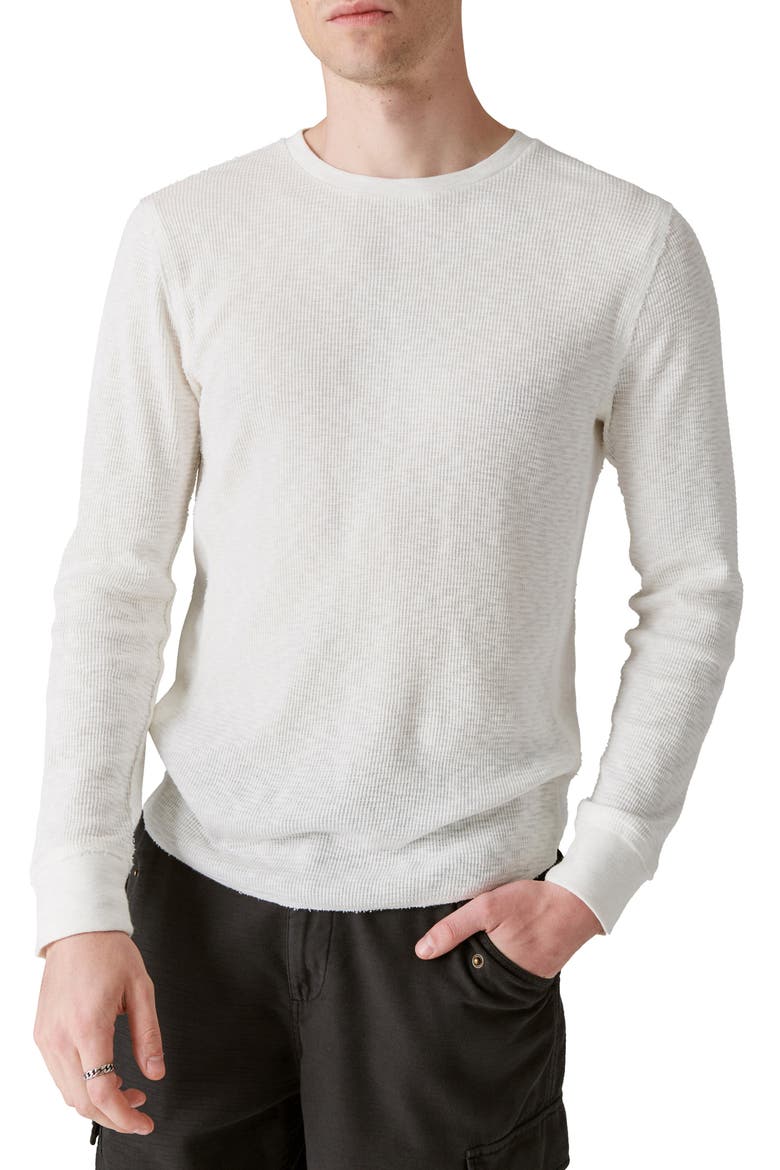 Garment Dye Thermal T-Shirt, Main, color, BRIGHT WHITE