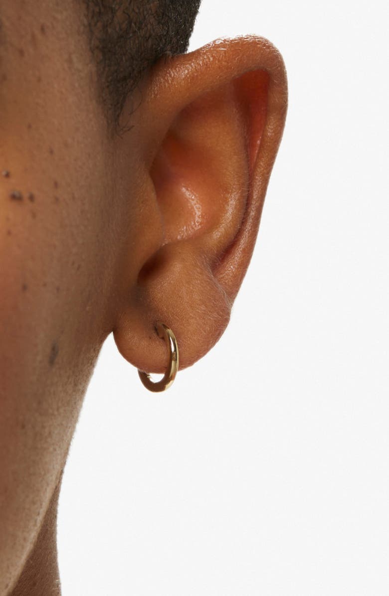 Ana Luisa Mini Huggie Hoop Earrings, Alternate, color, Yelllow Gold