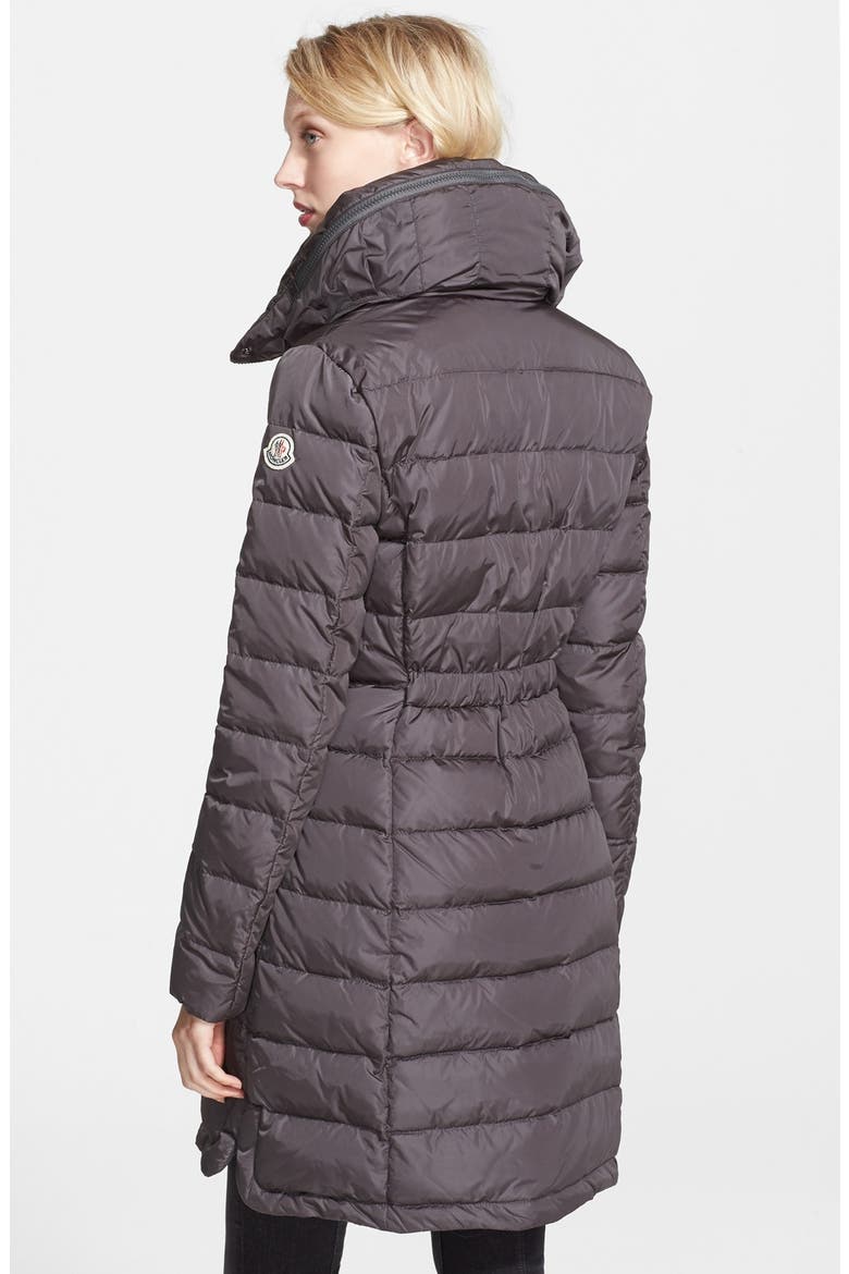 'Flamme' Pillow Collar Down Coat, Alternate, color, CHARCOAL