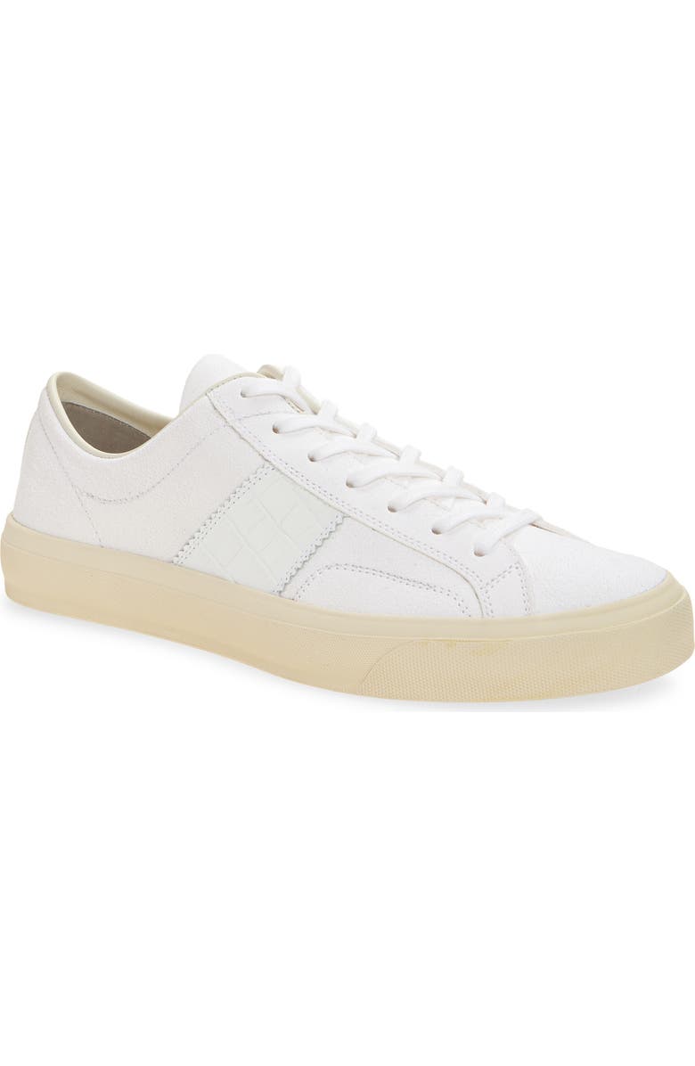 TOM FORD Cambridge Low Top Sneaker, Main, color, Optical White/ Cream