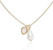 Ettika Radiant Imitation Pearl and Gem Pendant Necklace