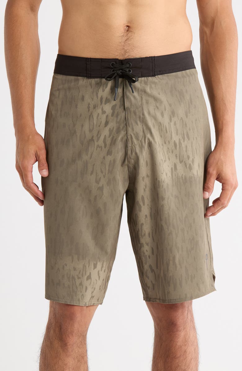 SANTO STUDIO Pro Cole Houshmand Board Shorts, Main, color, Cheetah Brown
