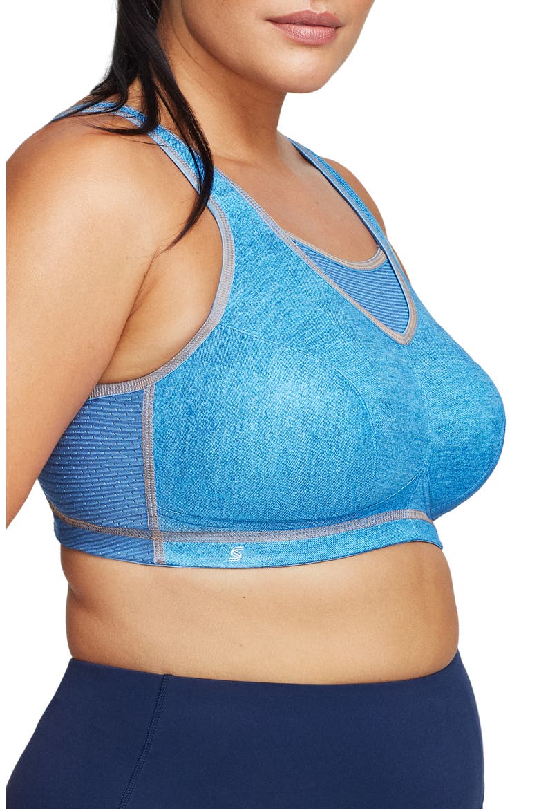 No-Bounce Camisole Elite Sports Bra, Alternate, color, LIGHT DENIM