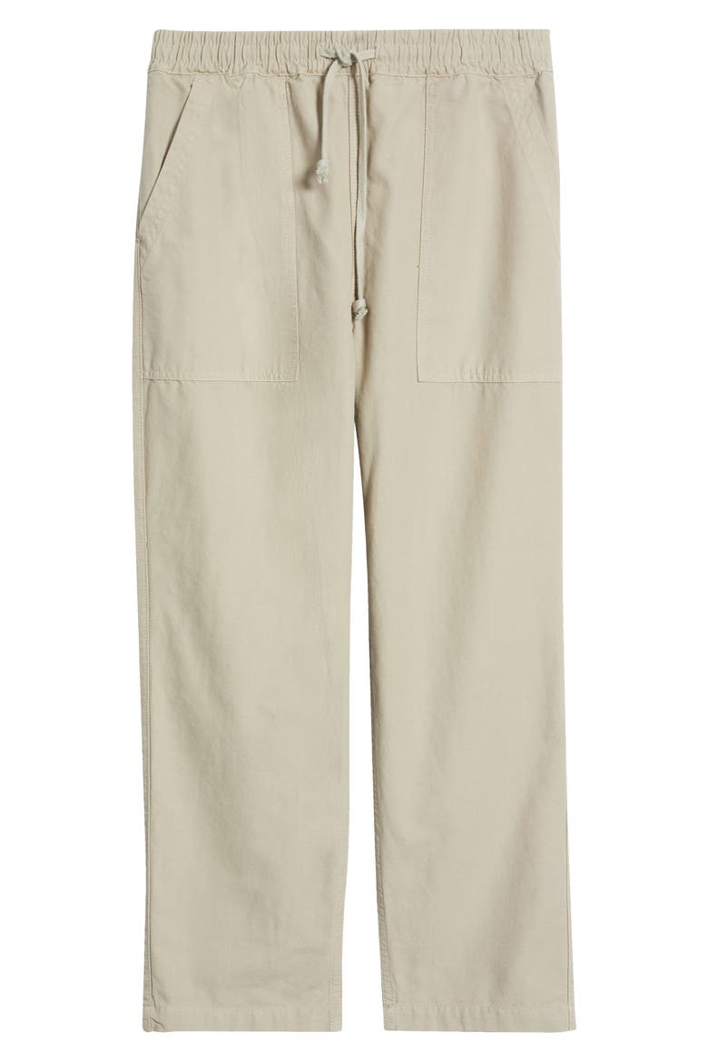 Organic Cotton Canvas Drawstring Chef Pants, Alternate, color, STONE