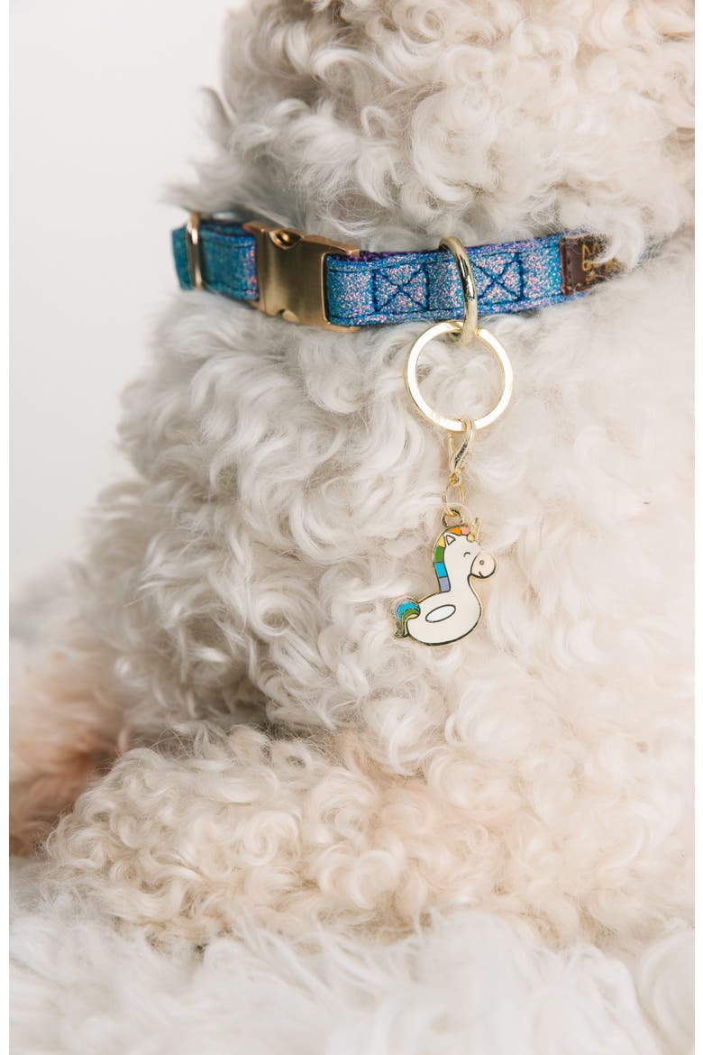 Unicorn Floatie Pet Collar Charm, Alternate, color, Unicorn Floatie