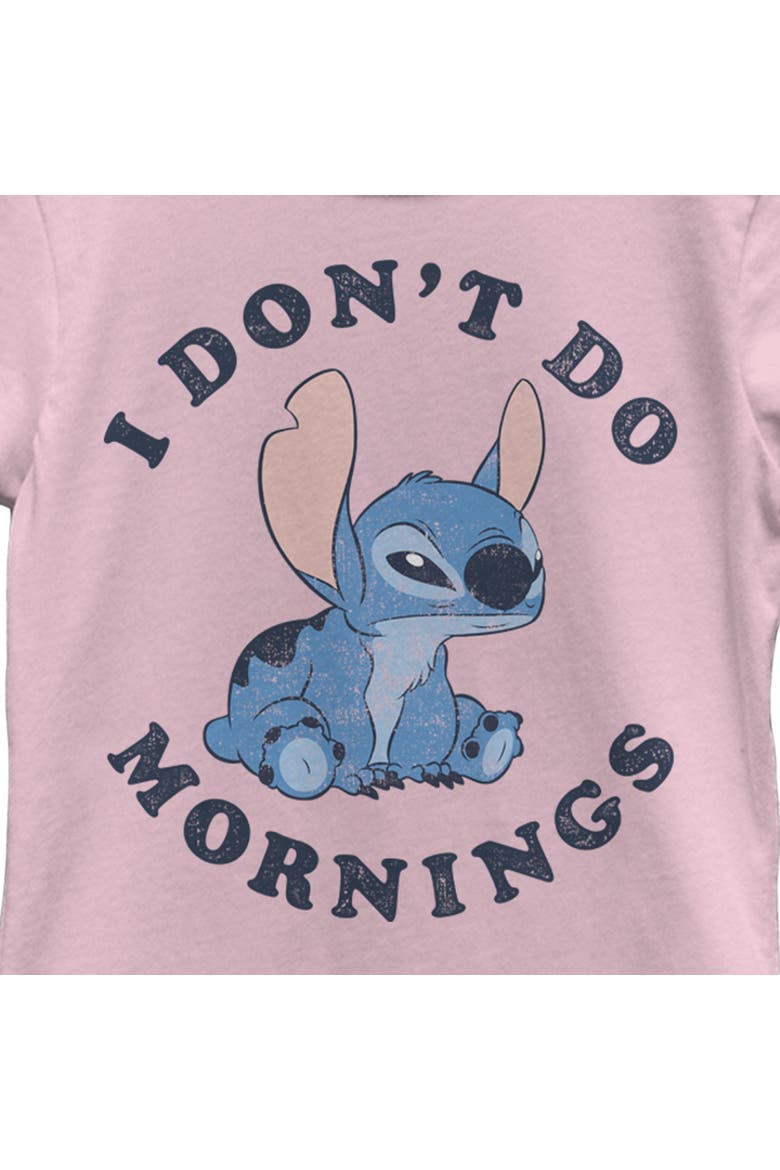 Girls' Experiment 626 I Don't Do Mornings Graphic Tee, Alternate, color, Light Pink