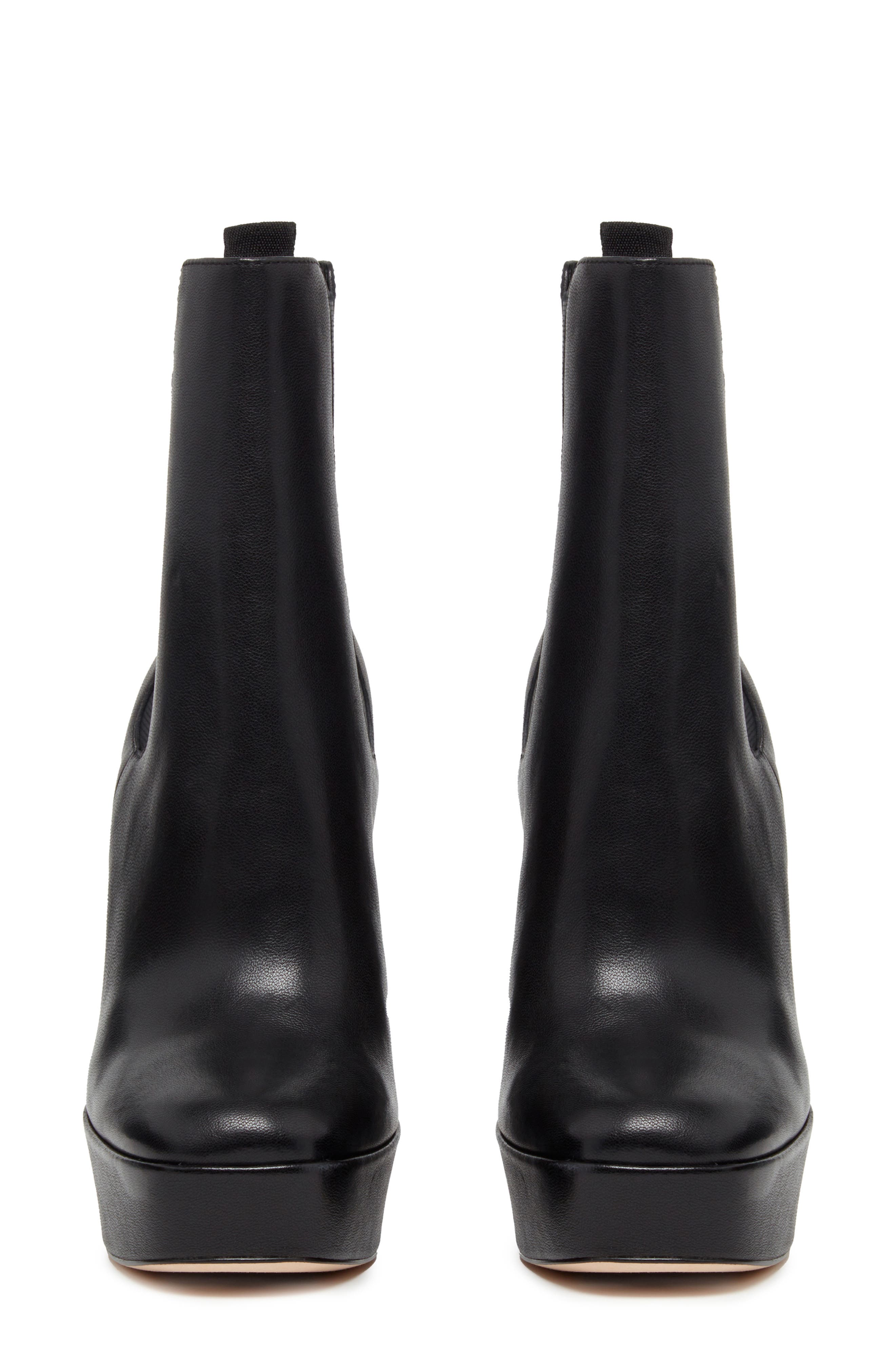 PAIGE Kyra Platform Chelsea Boot, Alternate, color, Black