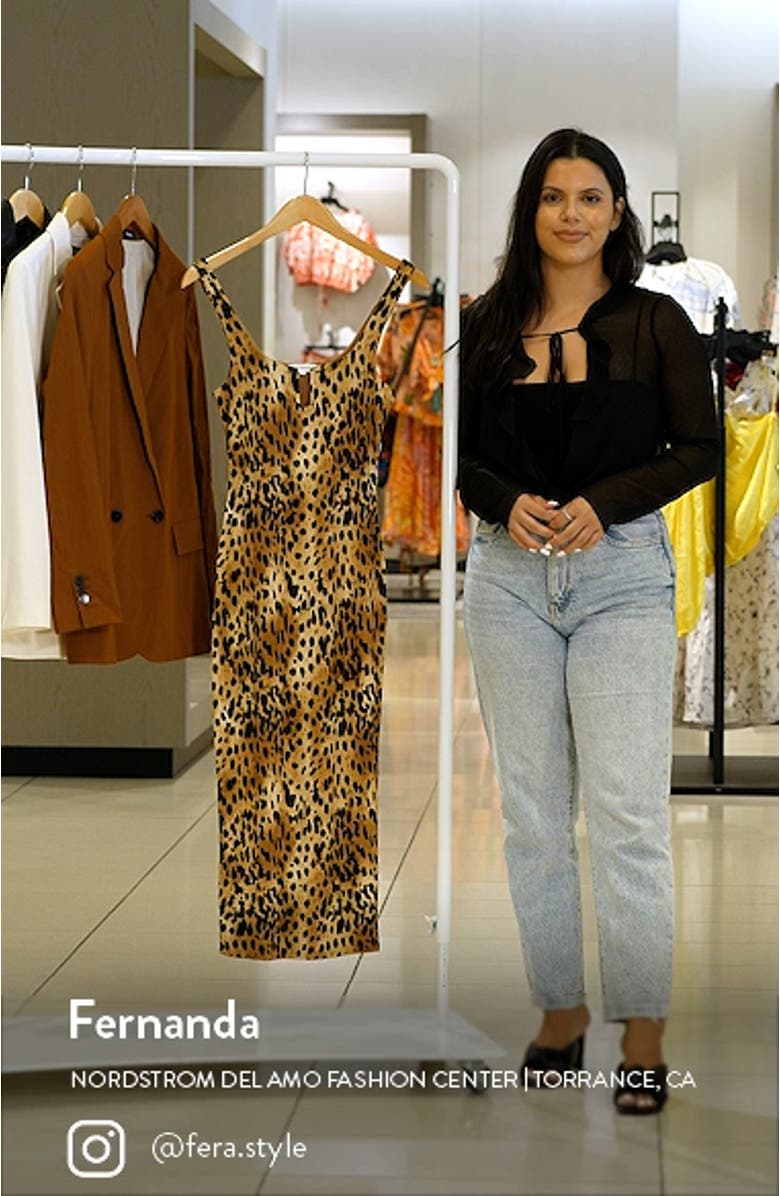 Animal Print Midi Body-Con Dress, sales video thumbnail
