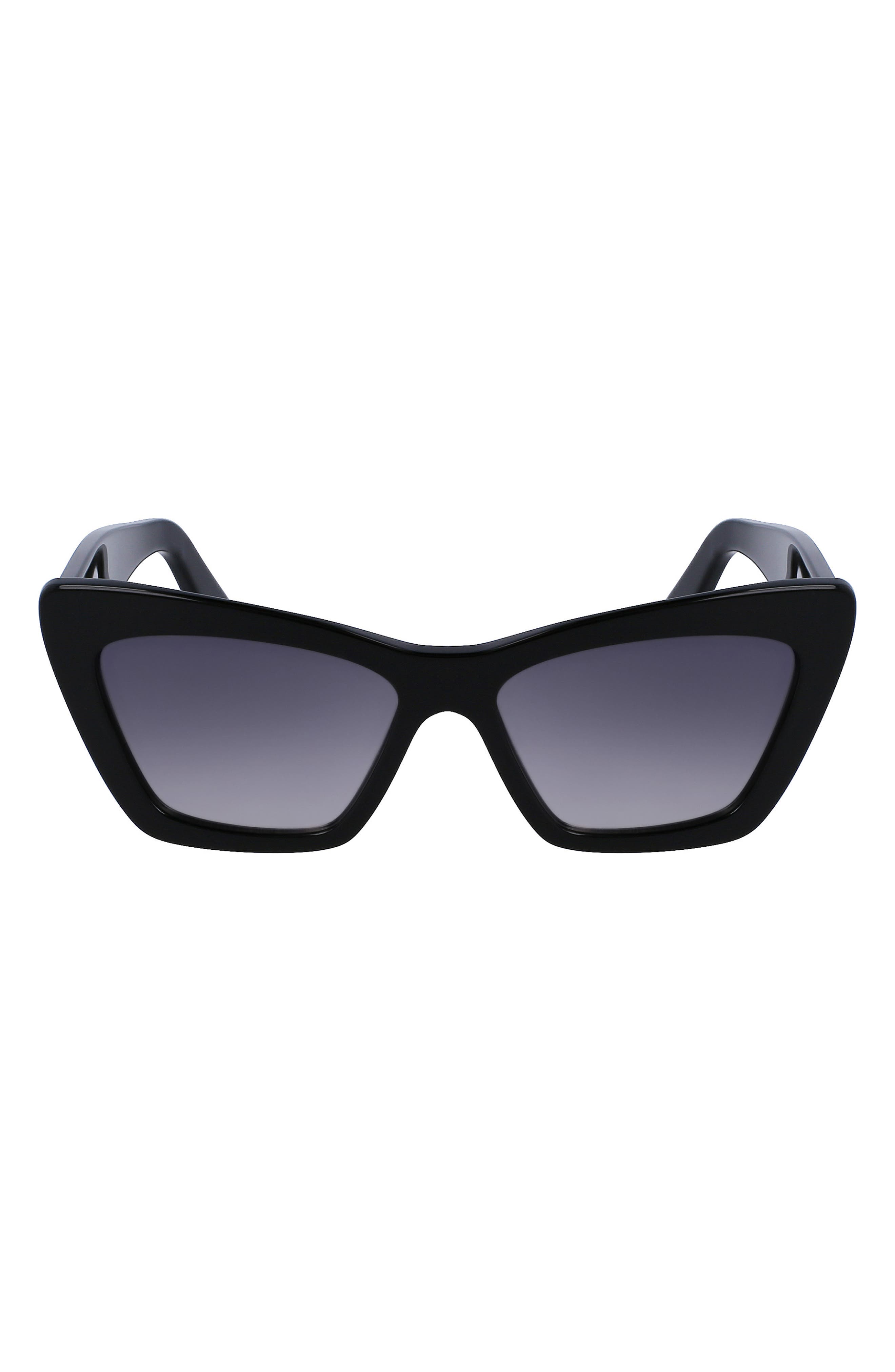 FERRAGAMO 55mm Gradient Rectangular Sunglasses